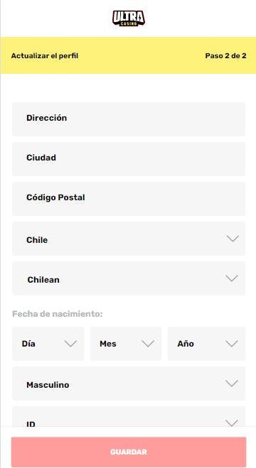registrarse en UltraCasino