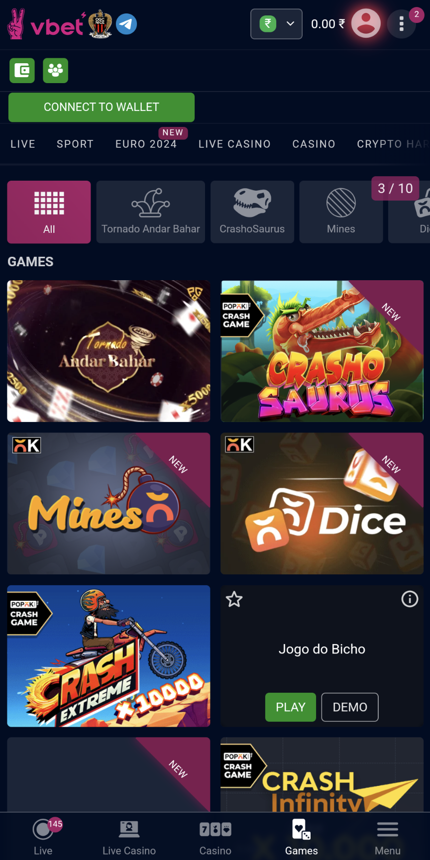 Vbet app all casino games