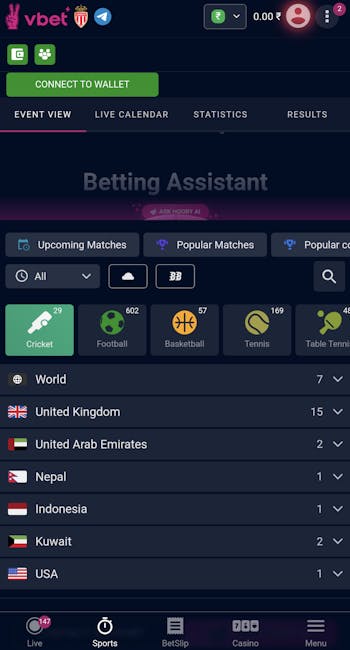 Vbet app cricket betting upcoming matches