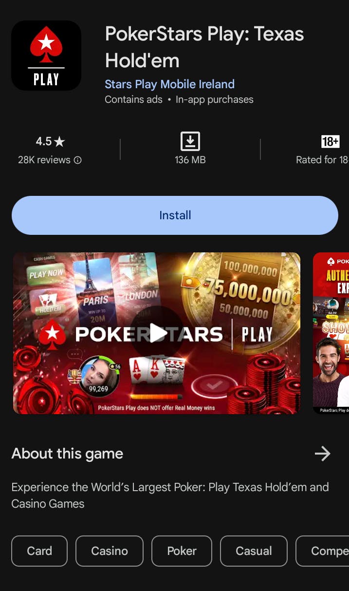 how to download pokerstars app