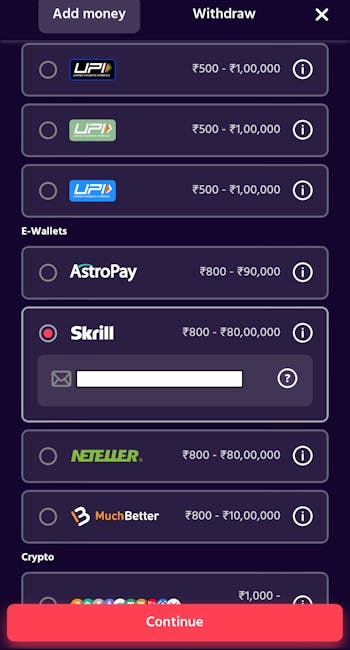 Big Boost Skrill Deposit Step 1
