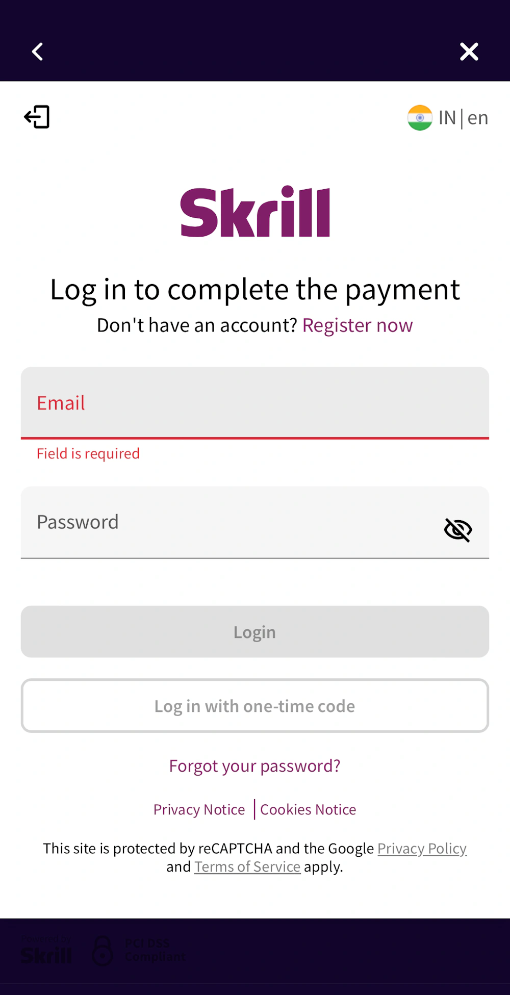 Big Boost Skrill Deposit Step 3
