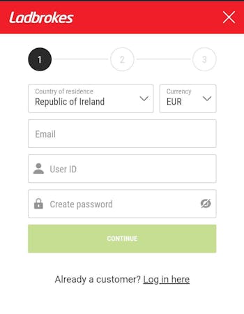 Ladbrokes account details registration
