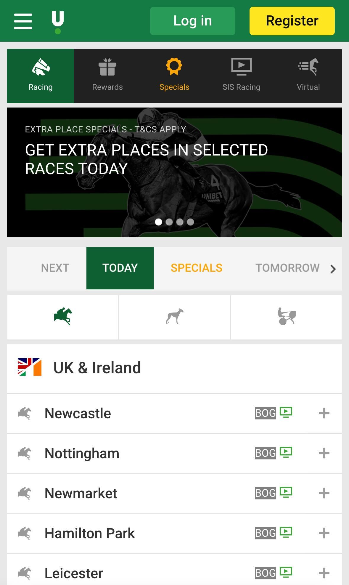Unibet horse racing betting in Ireland