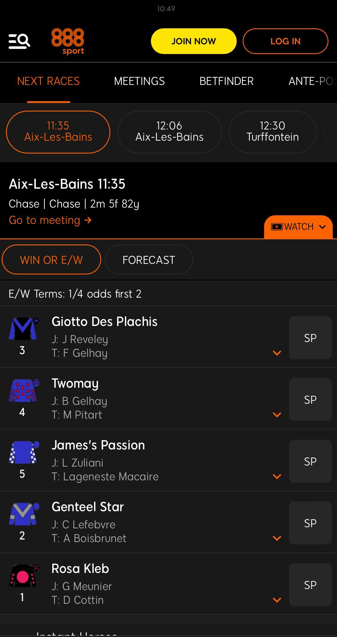 888sport horse racing betting in Ireland
