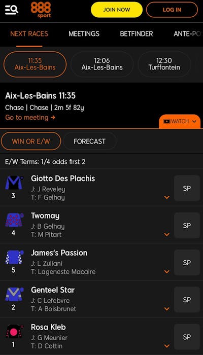 888sport horse racing betting in Ireland