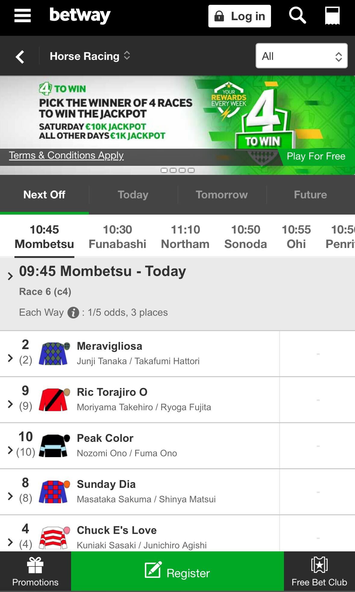 Betway horse racing betting in Ireland