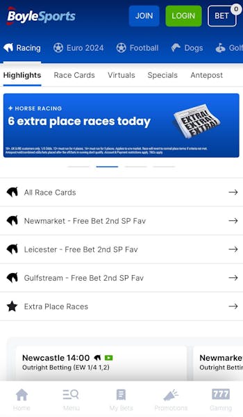 BoyleSports horse racing betting in Ireland.