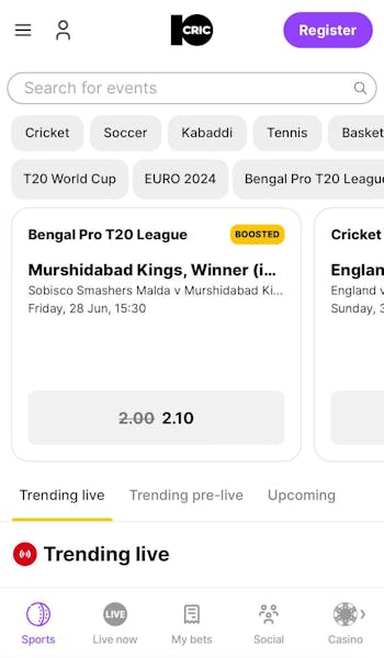 10Cric app sports betting