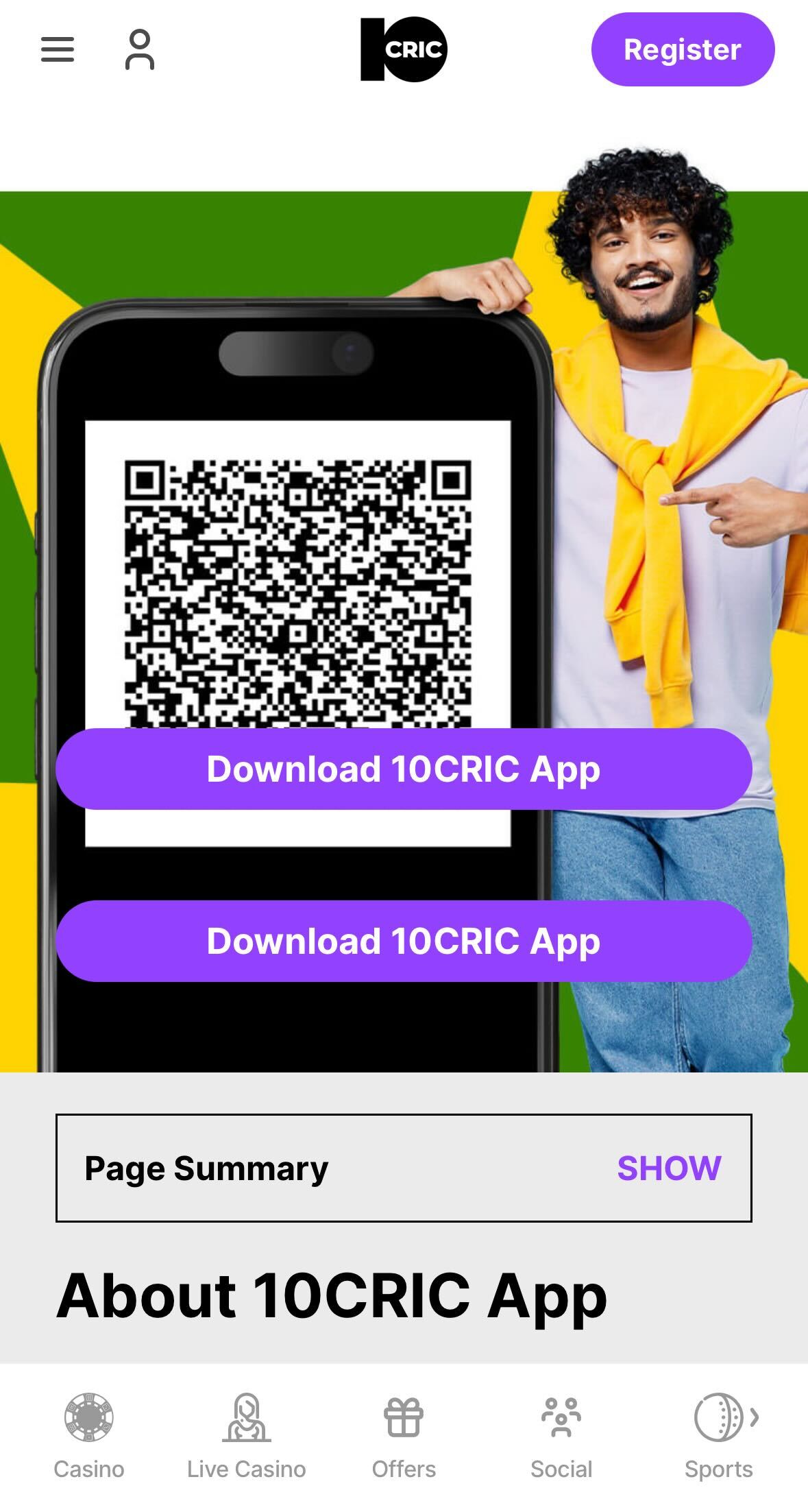Download the 10Cric app