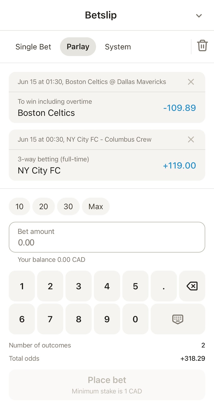 betslip on parimatch