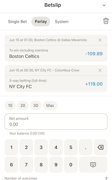 betslip on parimatch