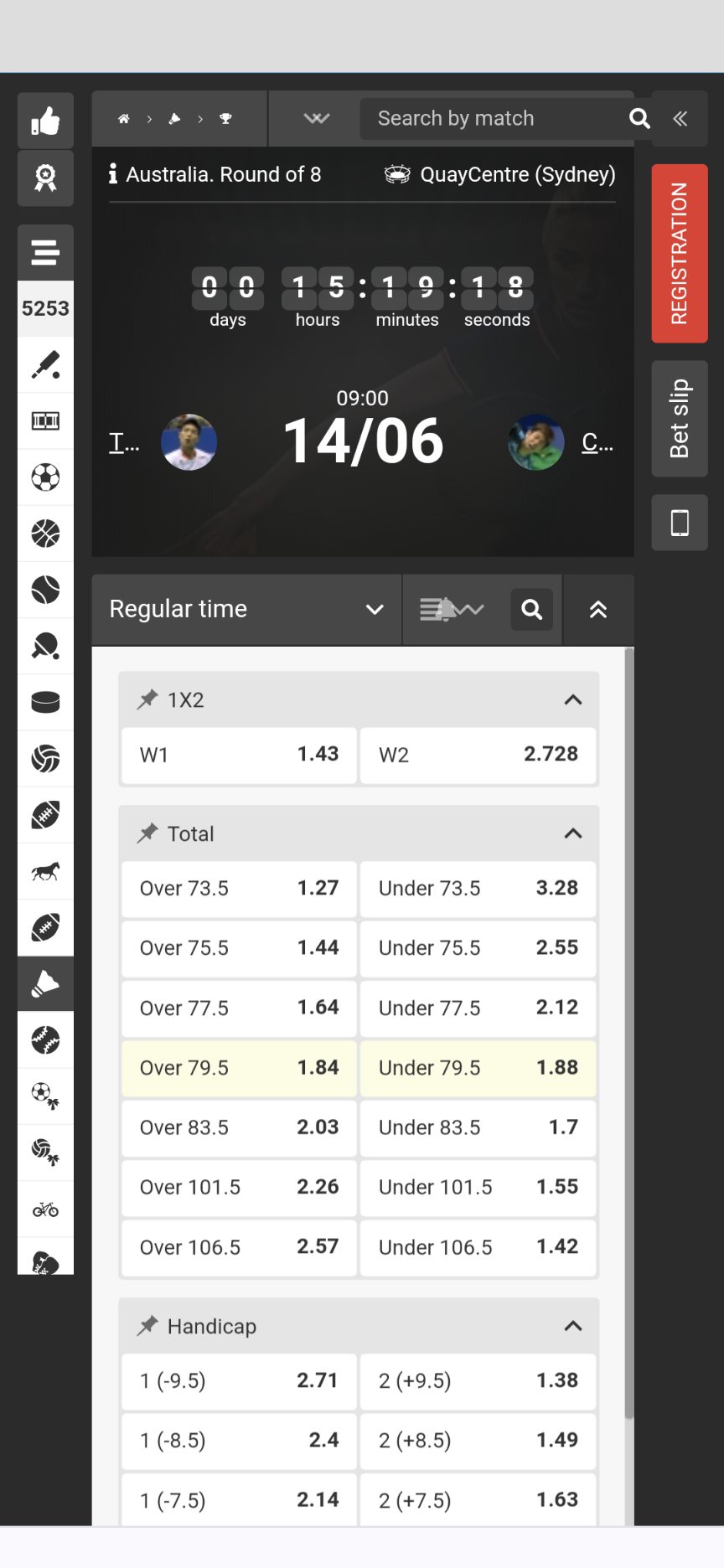 Megapari badminton betting in India