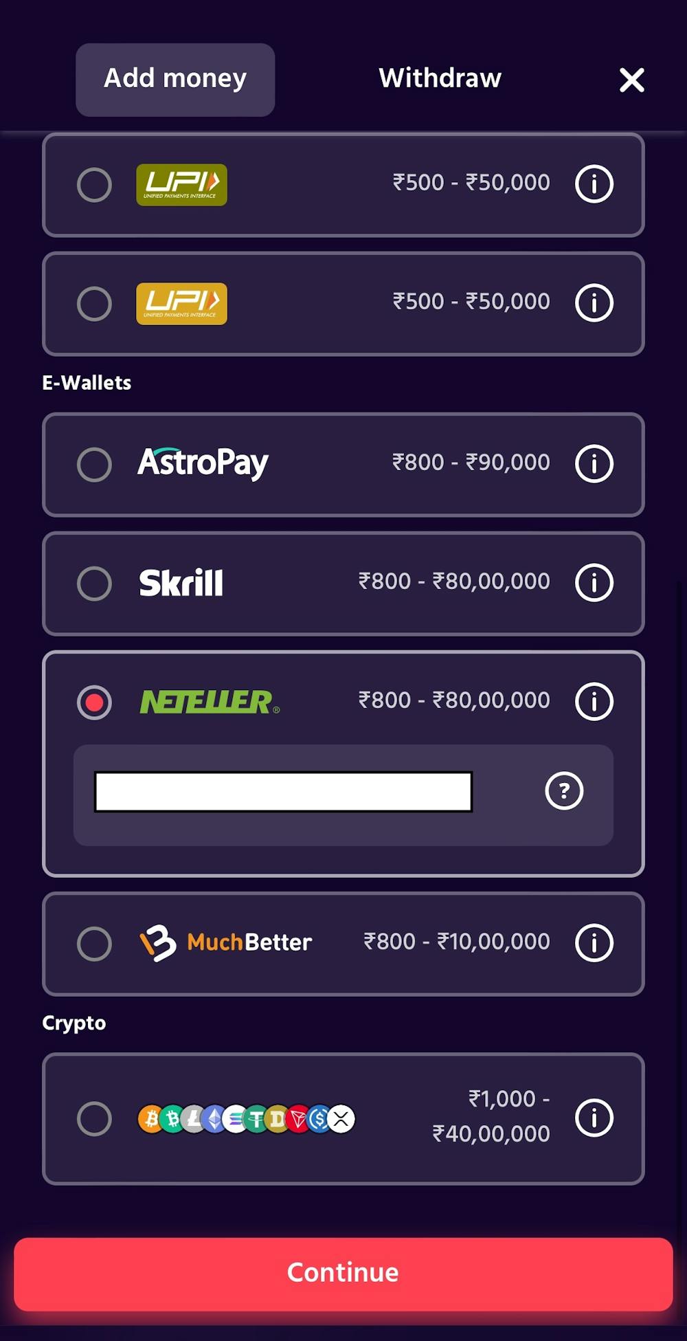 Big Boost Neteller Deposit 1