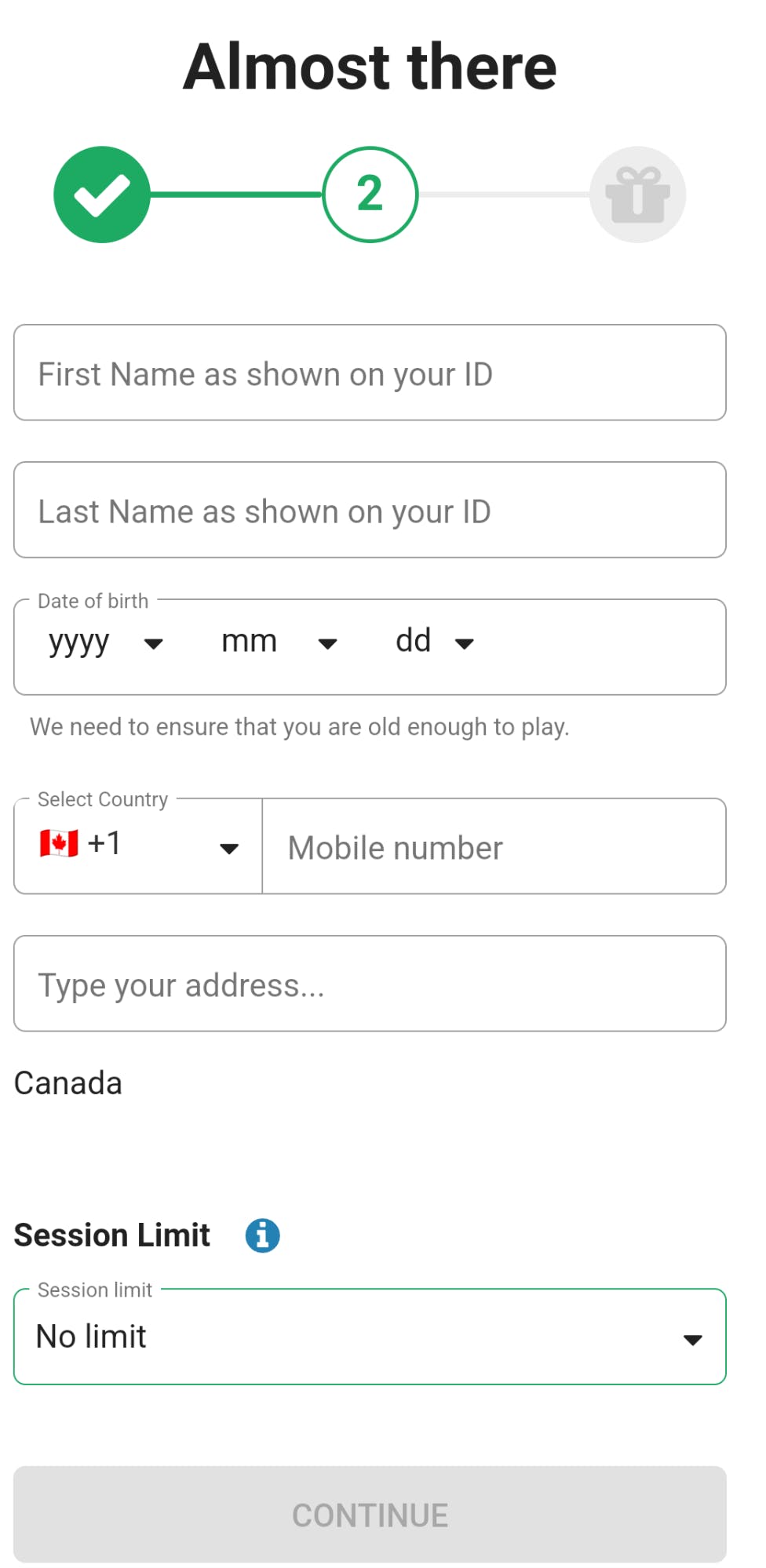 registration step 2