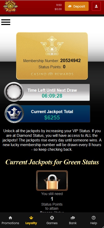 golden tiger rewards on mobile