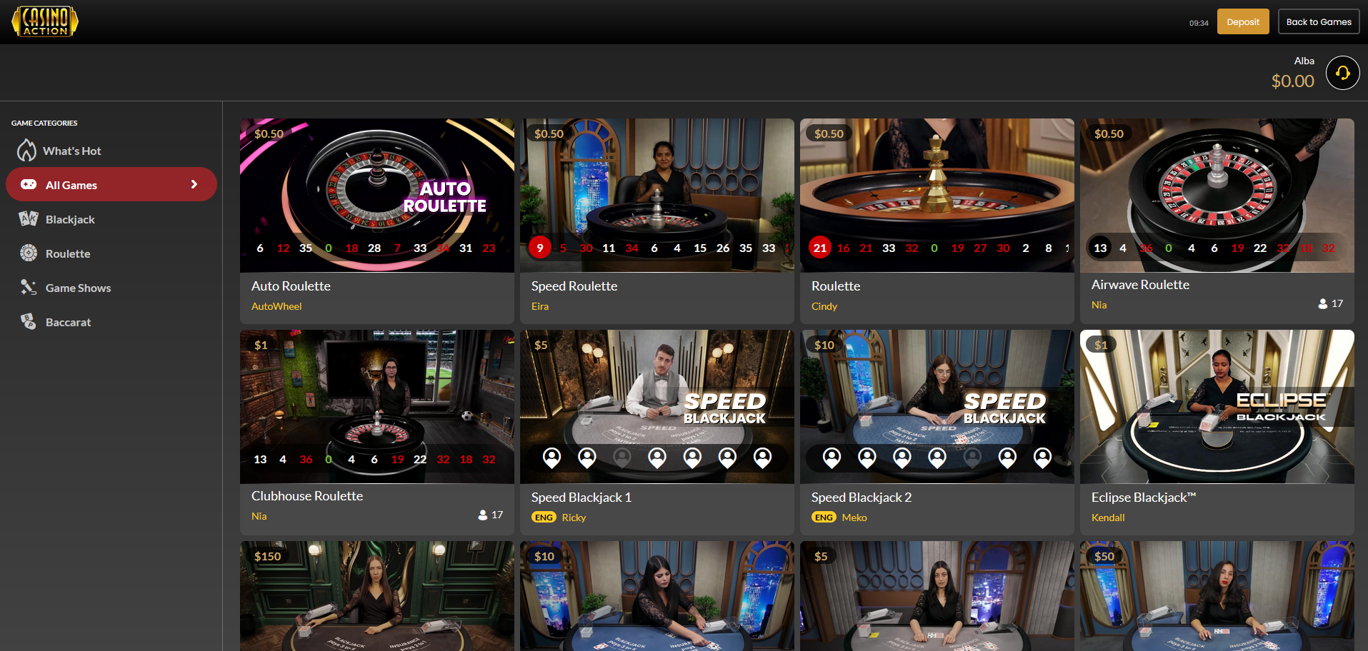 live casino preview