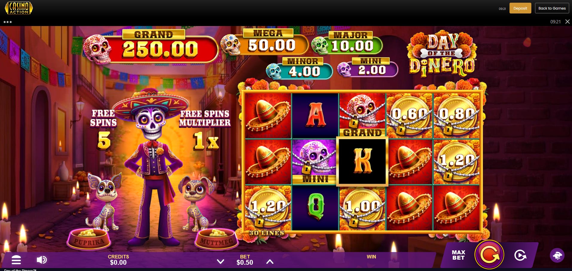 day of the dinero slot testing