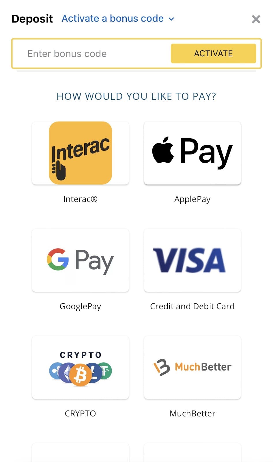 betobet payment methods