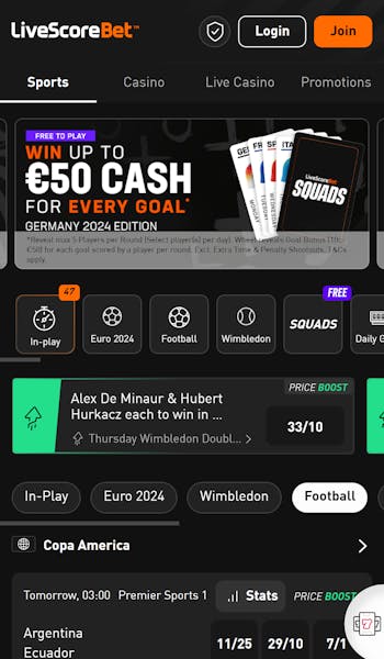LiveScore Bet Sportsbook