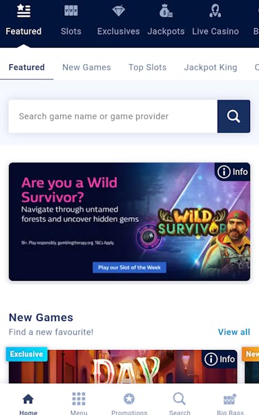 casino games in william hill casino