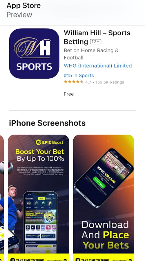 william hill app store