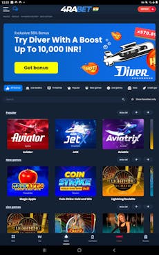 4raBet Android App 3