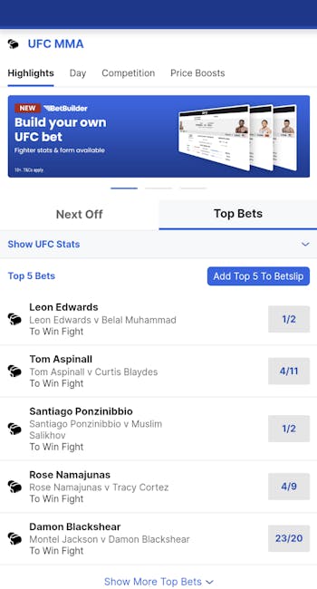 Boylesports UFC betting