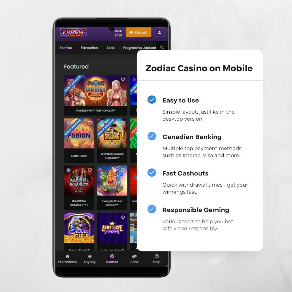 zodiac casino mobile casino