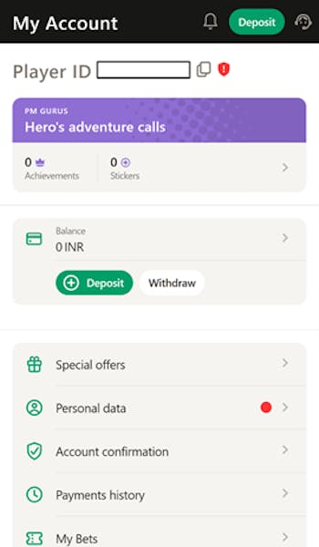 Parimatch My Account