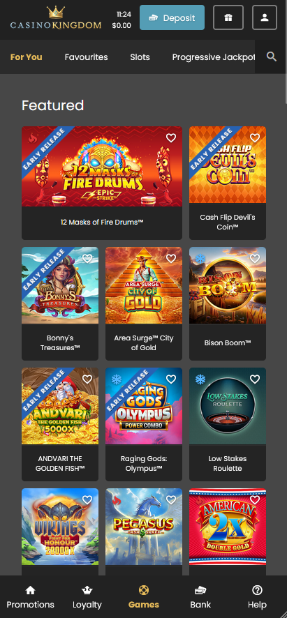 regulated Casino Kingdom sign-up bonus promotion in Canada