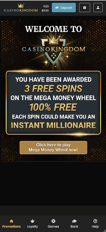 casino kingdom welcome offer 