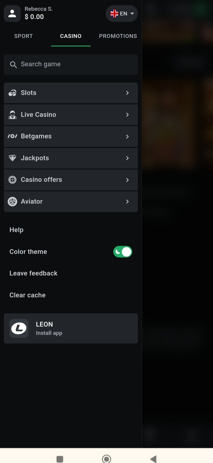 leonbet account app preview