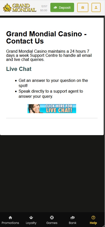 customer support on mobile