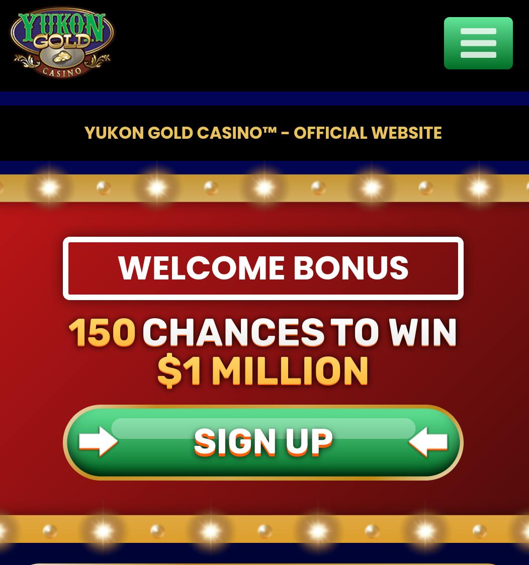 yukon gold casino register step 1