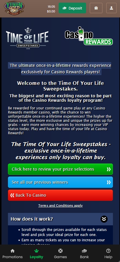 yukon gold casino mobile offers