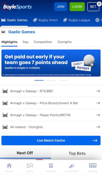 Boylesports GAA betting in Ireland