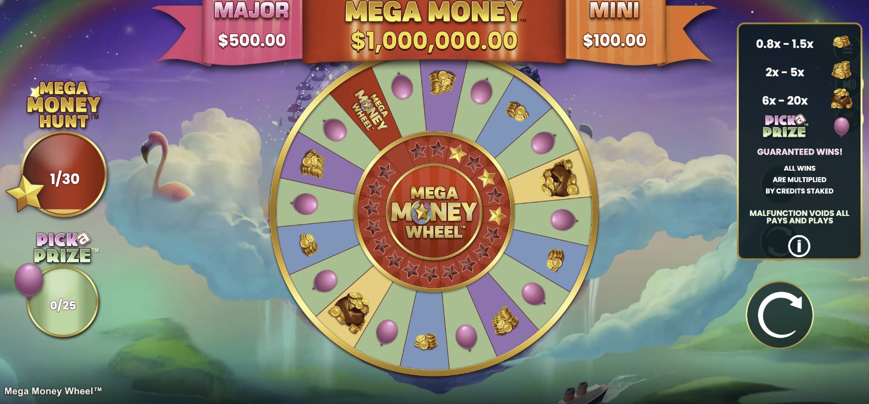 mega money wheel demo