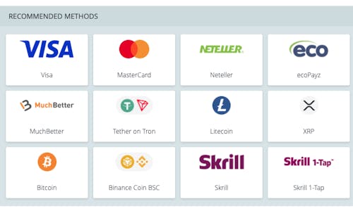 recommended deposit methods at 22bet NZ