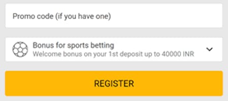 MelBet Registration Step2