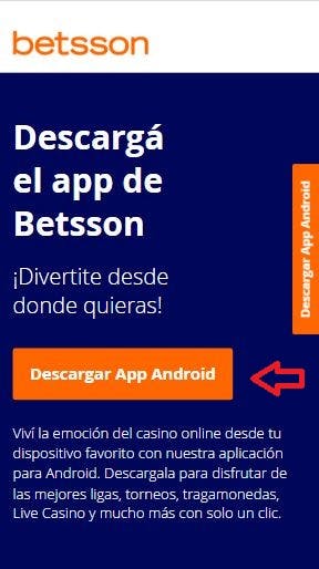 Descargar Betsson app