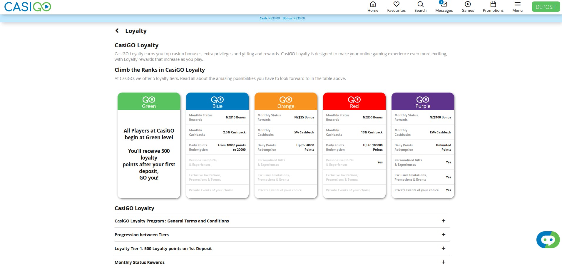 casigo loyalty program