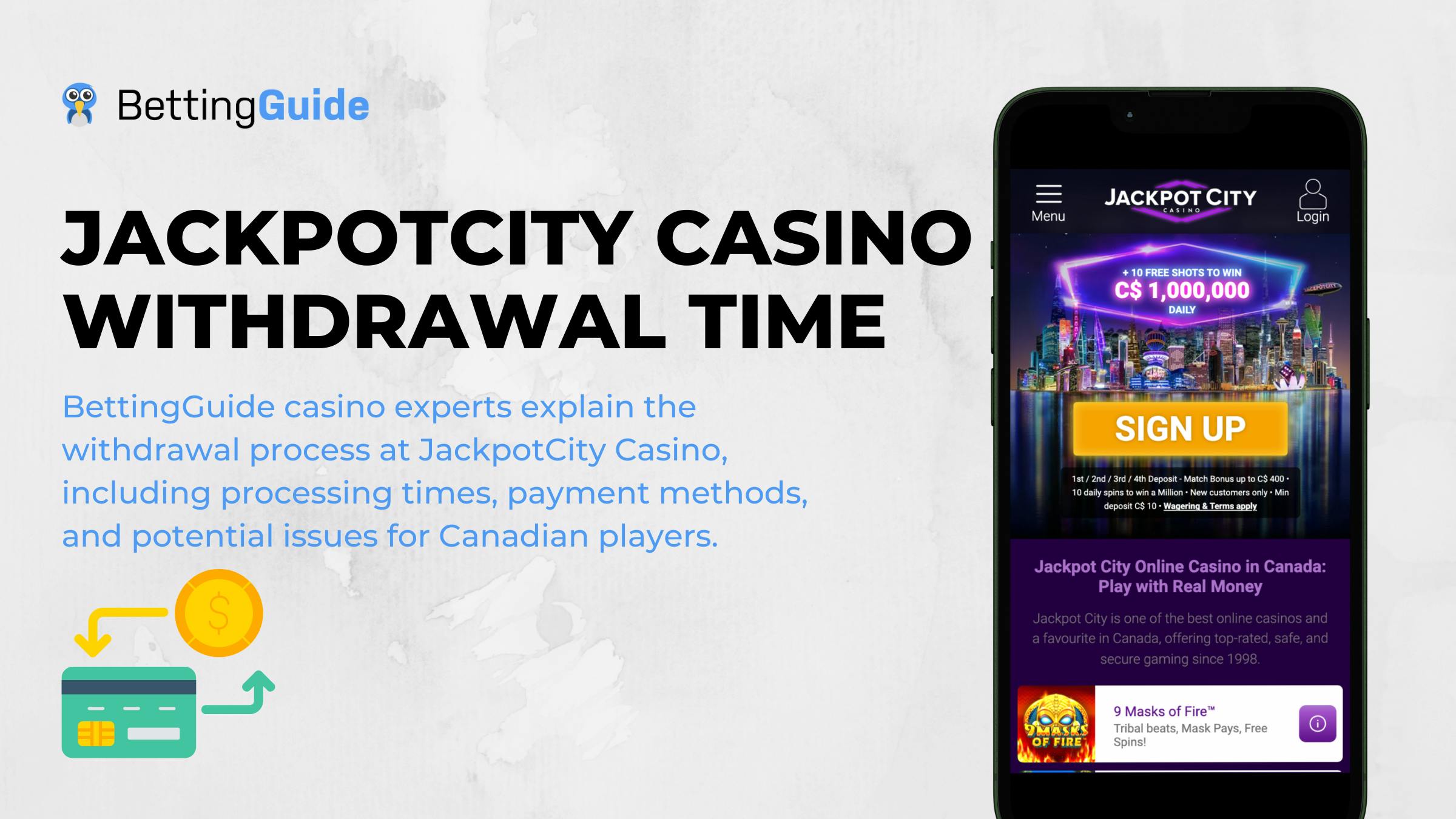 JackpotCity Casino withdrawal time