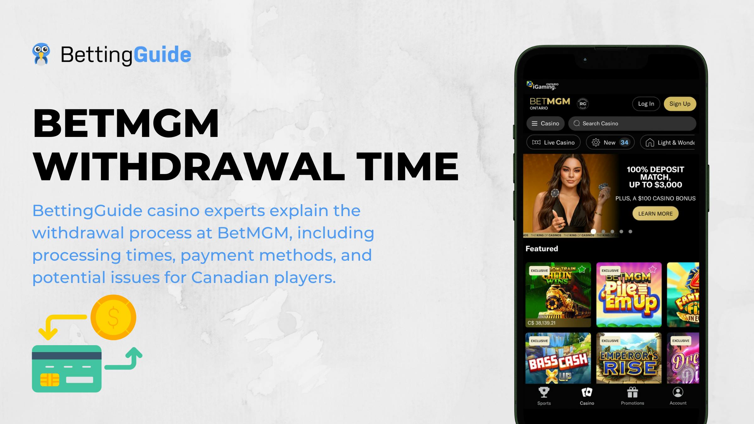 BetMGM withdrawal time canada