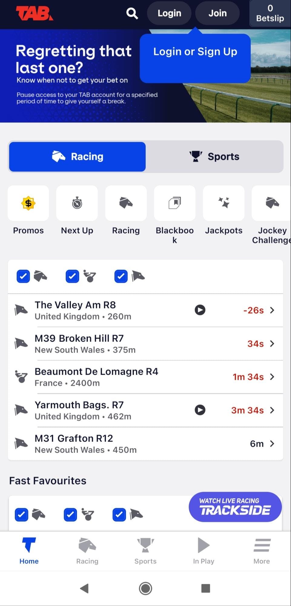 tab sports betting on mobile