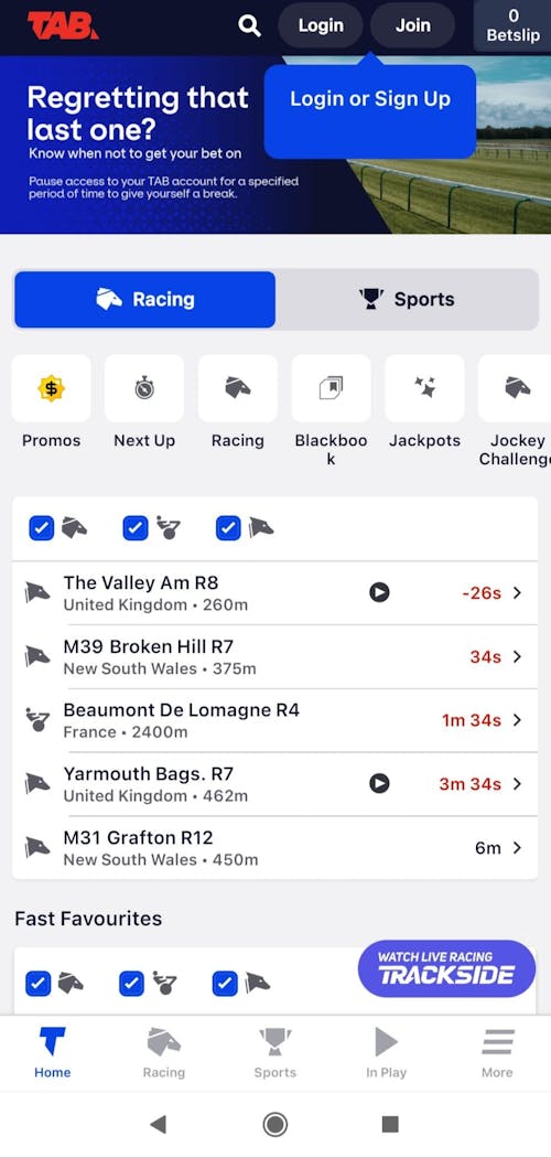 tab sports betting on mobile