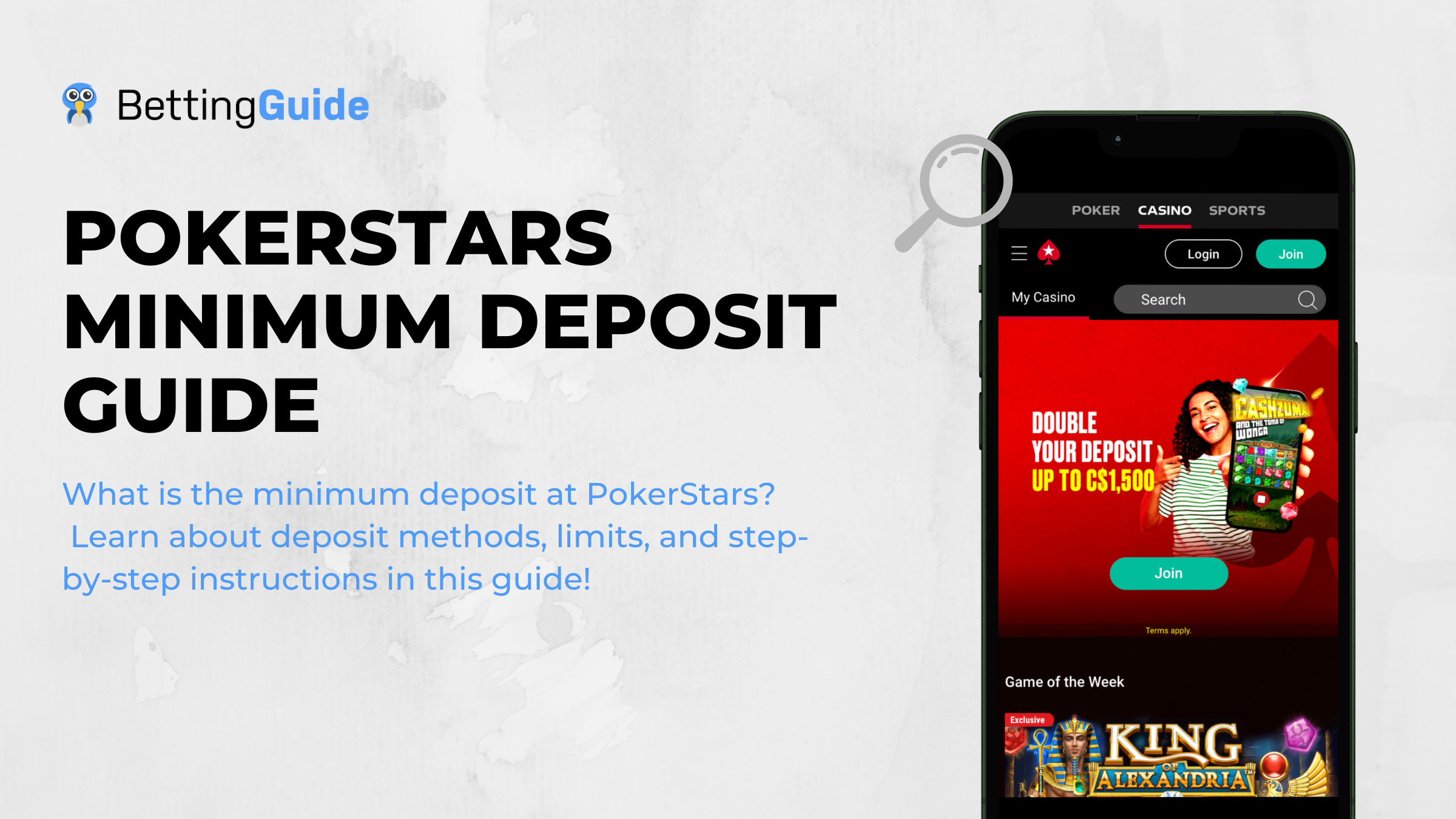 PokerStars minimum deposit