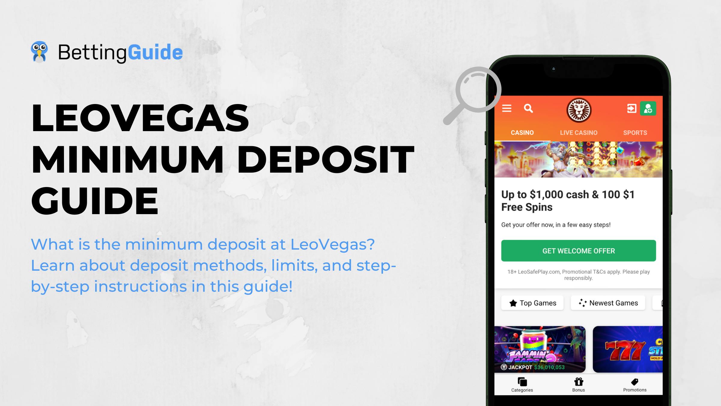 LeoVegas Minimum deposit