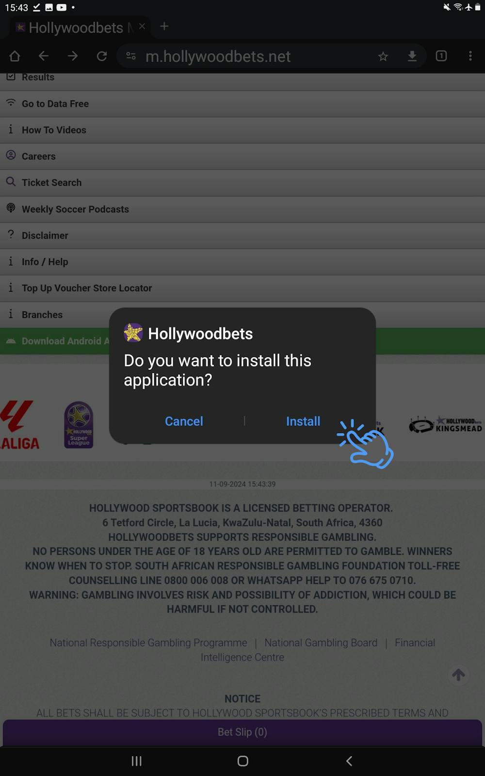 How to Install Hollywoodbets App Android 7