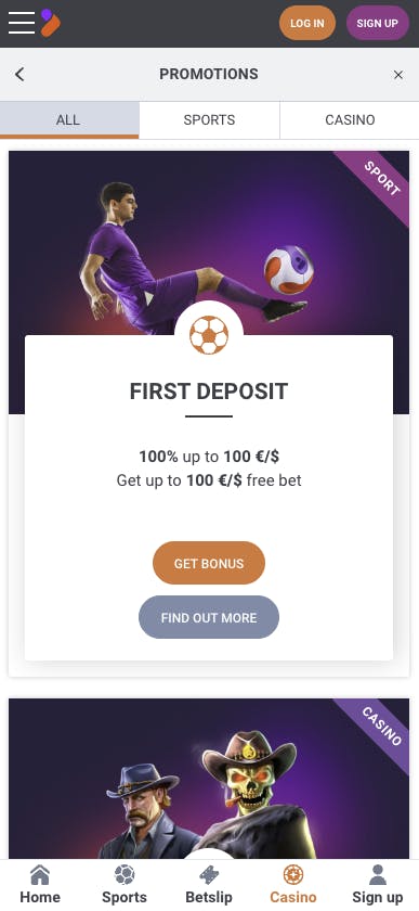 sports welcome bonus tonybet